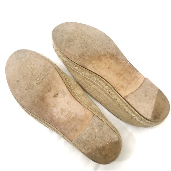 ELYSE WALKER Croc Embossed Suede Espadrilles 38 - Picture 5 of 8
